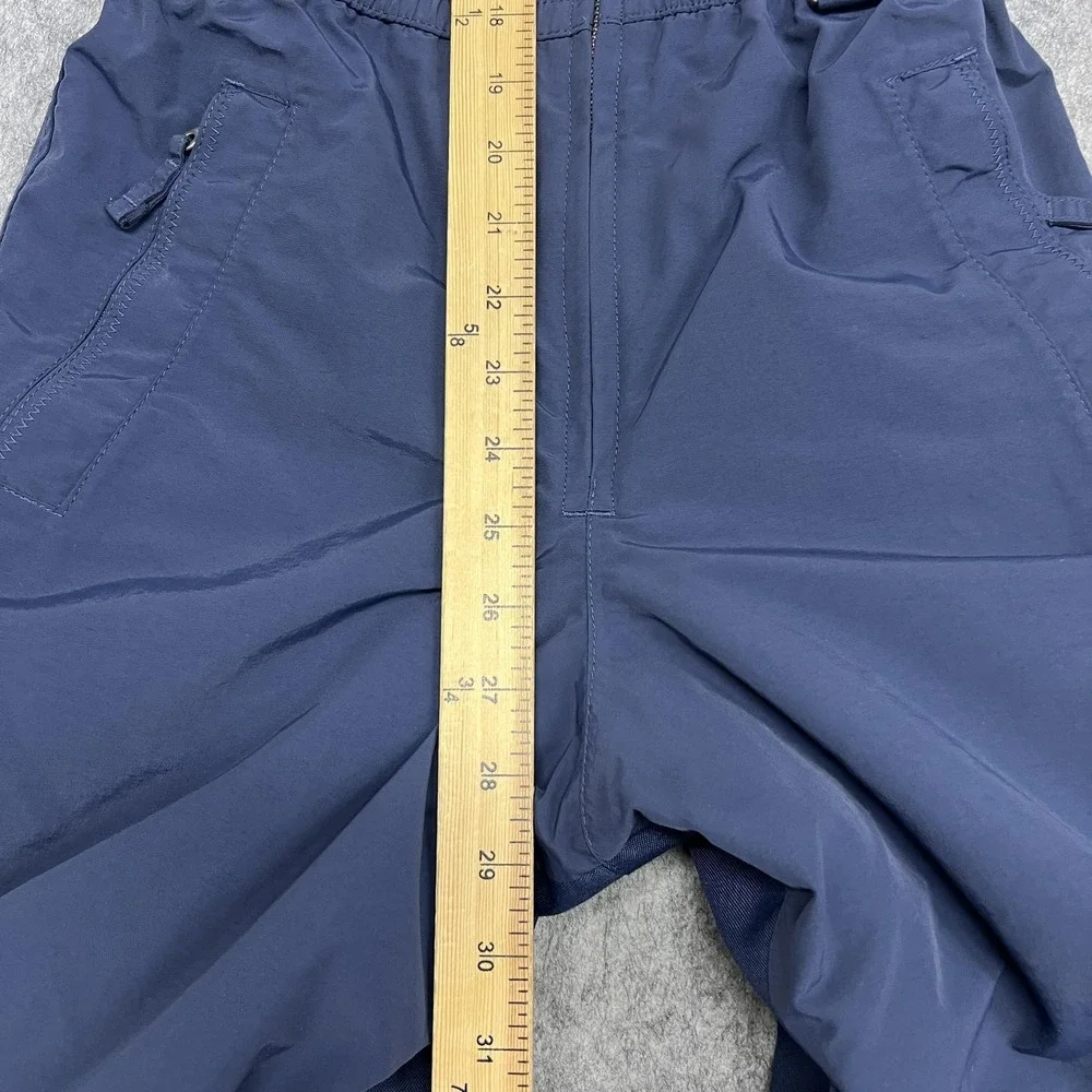 Lands End Squall Snow Bib Pants Kids 12S Blue Insulated Ski Grow A Long Outdoor